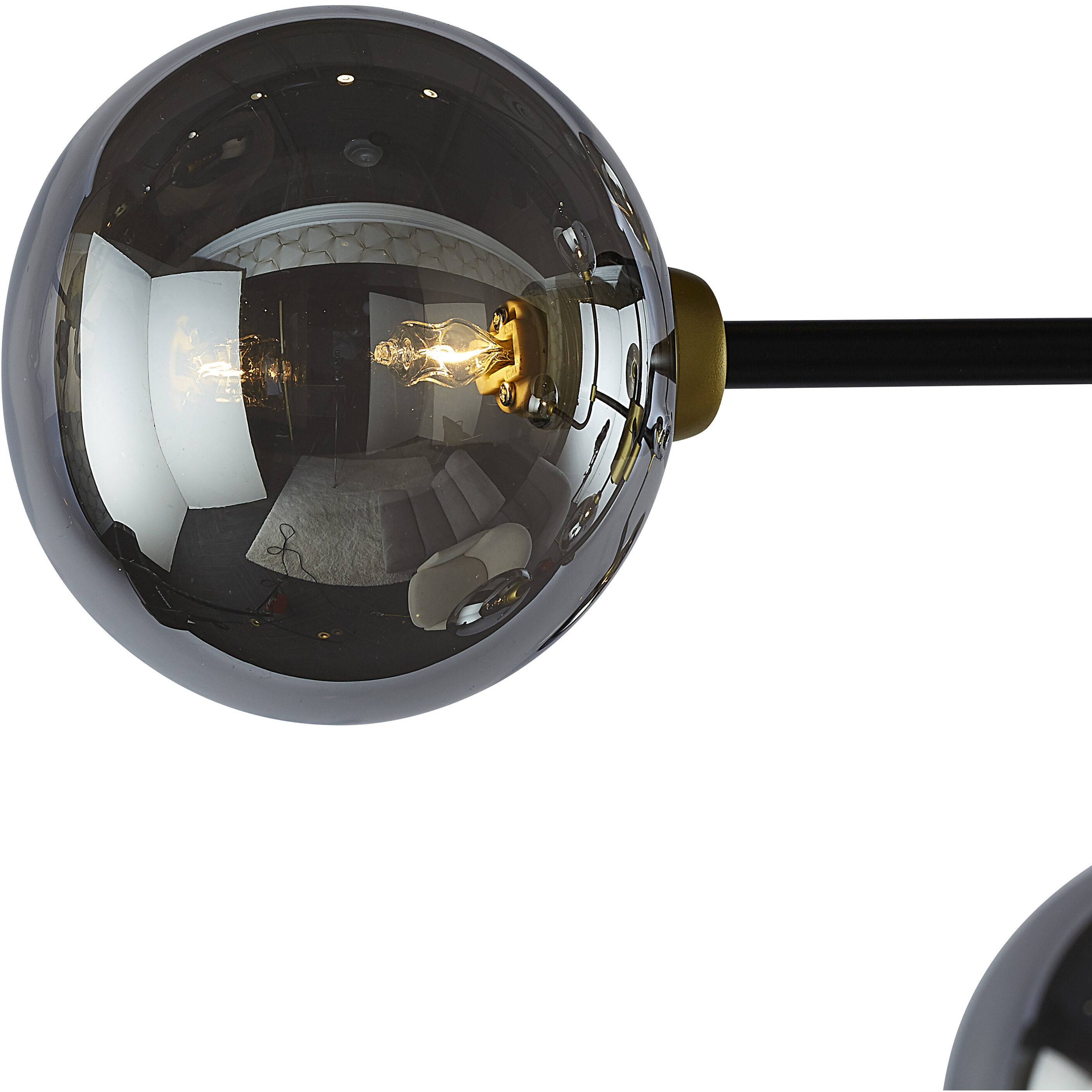 Deimos LED 31 inch Smoke Grey Chandelier Ceiling Light, Small